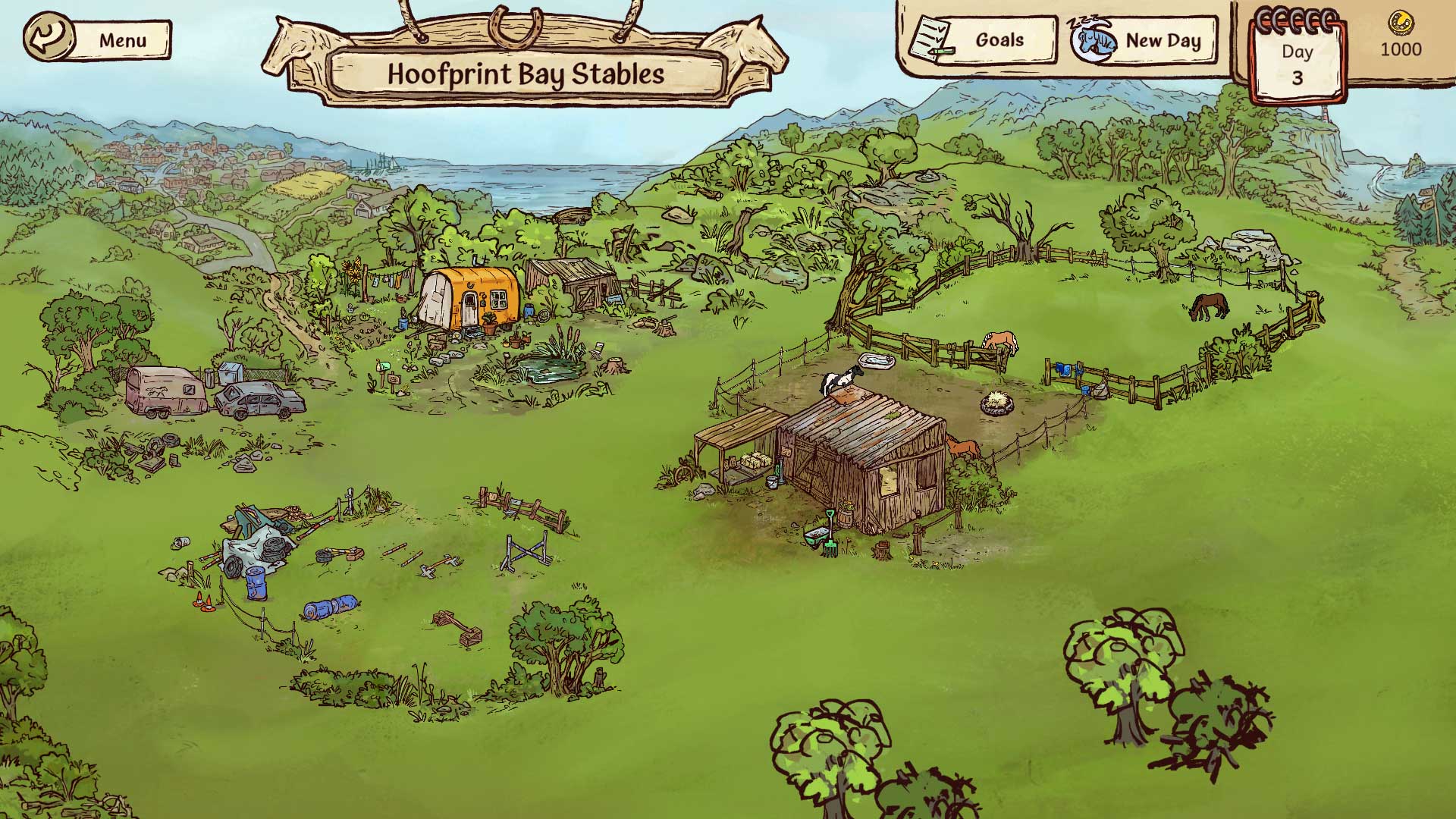 game screenshot yard overview